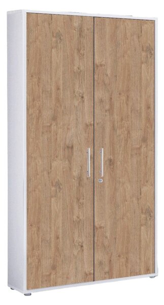 SKŘÍŇ NA ŠANONY, bílá, barvy dubu, 84,4/185,6/33 cm MID.YOU - Online Only kancelářský nábytek, Online Only