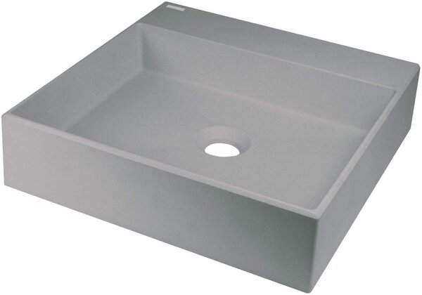 DEANTE - Correo metallic grey Granit umyvadlo na desku - 400x400 mm CQR_SU4S