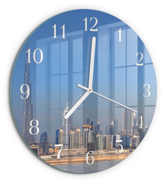 Skleněné hodiny na stěnu Dubajský horizont zsob-fi30-00081785