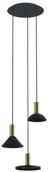 Nowodvorski Lighting Závěsné svítidlo na lanku 8030 HERMANOS III černá/zlatá