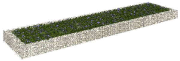 Gabionový vyvýšený záhon pozinkovaná ocel 400 x 100 x 20 cm