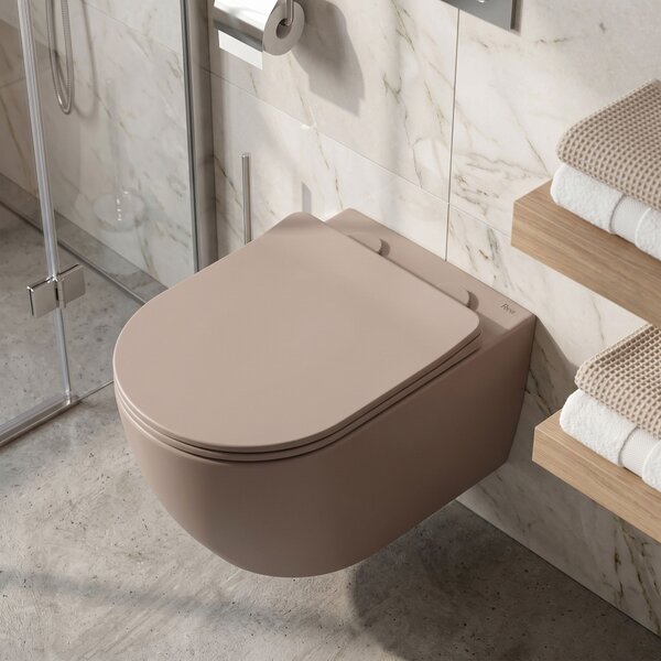 Závěsná WC mísa REA Focus Tornado Taupe