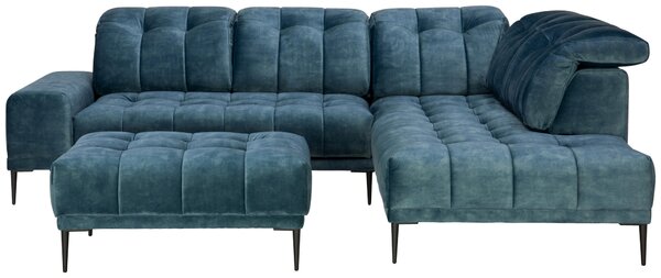 ROHOVÁ SEDAČKA, textil, modrá Stylife - Sedací soupravy