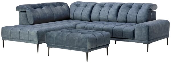ROHOVÁ SEDAČKA, textil, modrá Stylife - Sedací soupravy