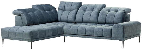 ROHOVÁ SEDAČKA, textil, modrá Stylife - Sedací soupravy