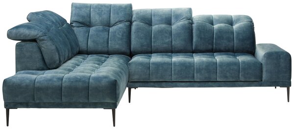 ROHOVÁ SEDAČKA, textil, modrá Stylife - Sedací soupravy