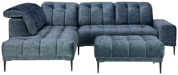 ROHOVÁ SEDAČKA, textil, modrá Stylife - Sedací soupravy