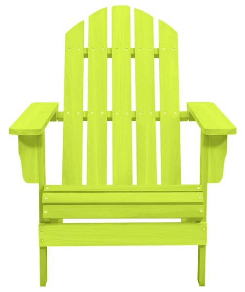 Zahradní židle Adirondack masivní jedlové dřevo zelená