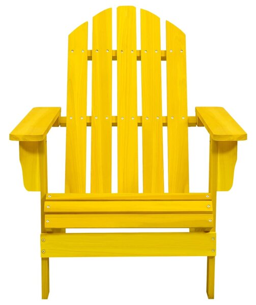 Zahradní židle Adirondack masivní jedlové dřevo žlutá