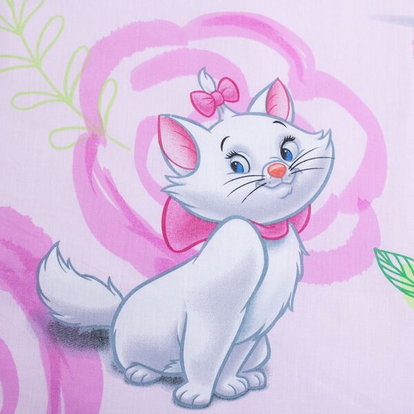 Růžové bavlněné dětské povlečení na jednolůžko 140x200 cm Marie Cat "Pink" – Jerry Fabrics
