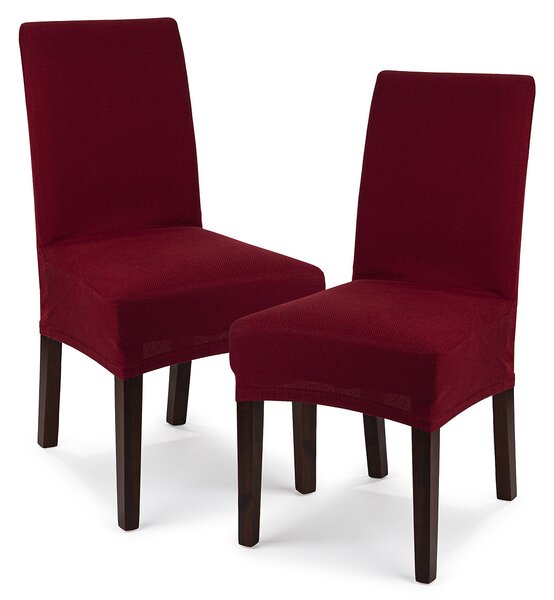 Multielastický potah na židli Comfort bordó, 40 - 50 cm, sada 2 ks