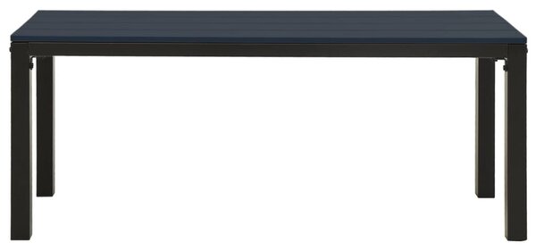 Zahradní lavice 110 cm ocel a WPC černá