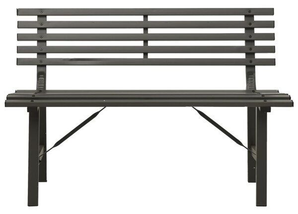 Zahradní lavička 110 cm ocel černá