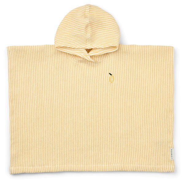 Bavlněné dětské pončo Paco Stripe Yellow velikost na 3/4 roky