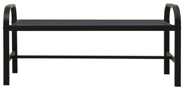 Zahradní lavice 124,5 cm ocel a WPC černá