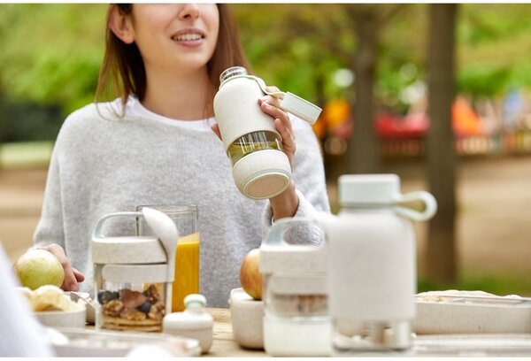 Krémová cestovní skleněná lahev 500 ml To Go Organic – Lékué
