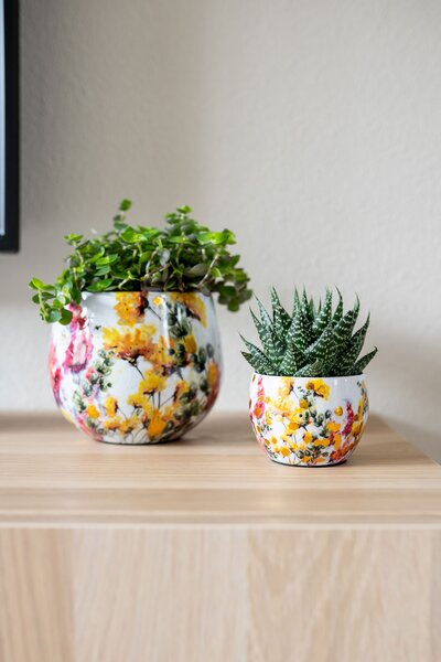 Ter Steege Sada 3 obalů Floral white D33 H28