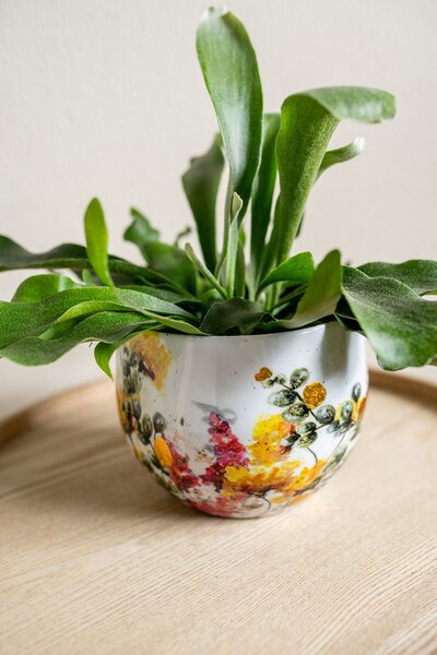Ter Steege Sada 3 obalů Floral white D33 H28