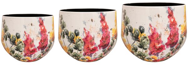 Ter Steege Sada 3 obalů Floral white D33 H28