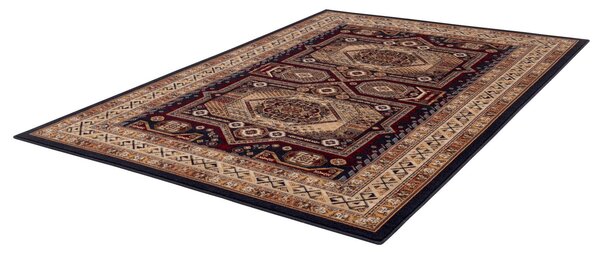 Kusový koberec vlněný Agnella Isfahan Hestia Granat Béžový Modrý Červený Rozměr: 200x300 cm