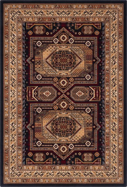 Kusový koberec vlněný Agnella Isfahan Hestia Granat Béžový Modrý Červený Rozměr: 200x300 cm