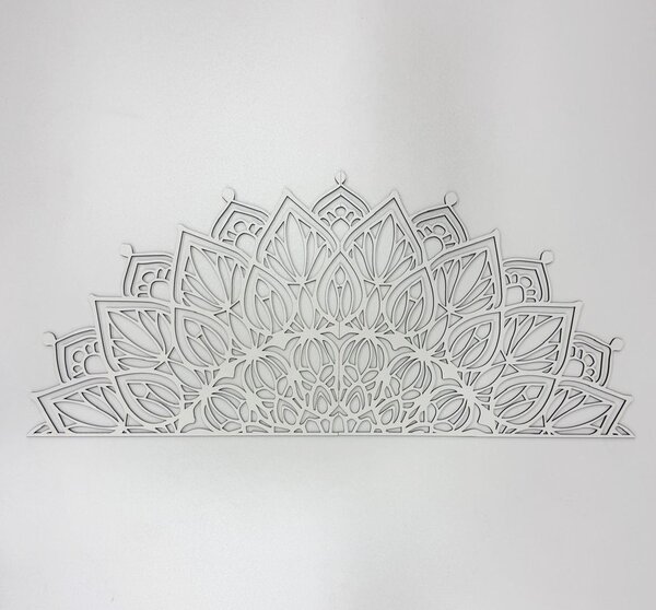 Mandala k posteli BOHATOSTI- IHNED K ODESLÁNÍ | Rozměry (cm): 90x39 | Zvolte barvu dekoru: Bílá