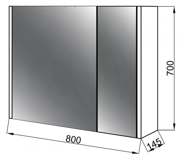 Lavedo Eliba 80 zrcadlová skříňka do koupelny