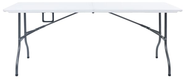 Skládací zahradní stůl bílý 180 x 72 x 72 cm HDPE