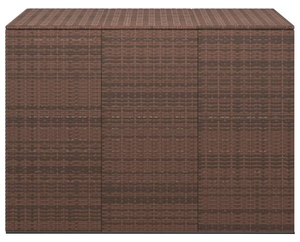 Zahradní úložný box PE ratan 145 x 100 x 103 cm hnědý