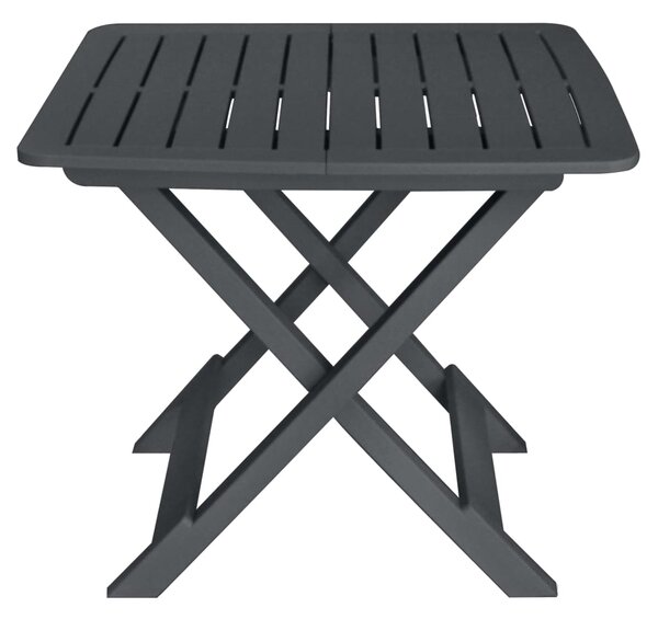 3dílný skládací bistro set plastový antracitový