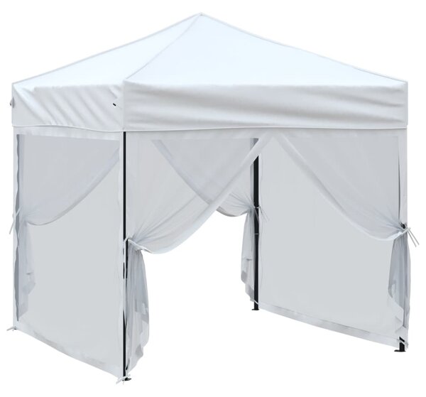 Skládací party stan s bočními stěnami bílý 2 x 2 m