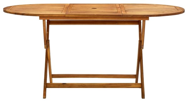 Skládací zahradní stůl 160 x 85 x 75 cm masivní akáciové dřevo