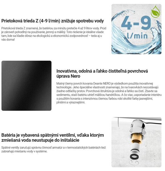 Deante Silia, podomítková bidetová baterie, černá matná, DEA-BQS_N34M