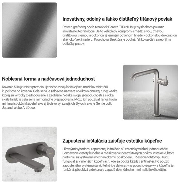 Deante Silia, podomítková bidetová baterie, grafitová, DEA-BQS_D34M