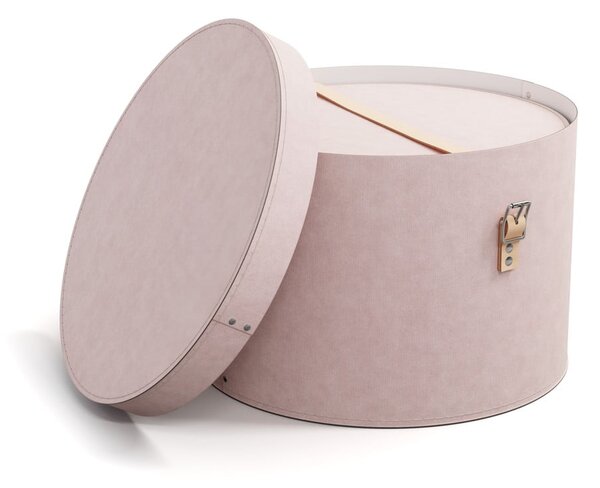 Světle růžové kartonové úložné boxy v sadě 2 ks s víkem ø 37,5x25 cm Rut Restore Paper Laminate – Bigso
