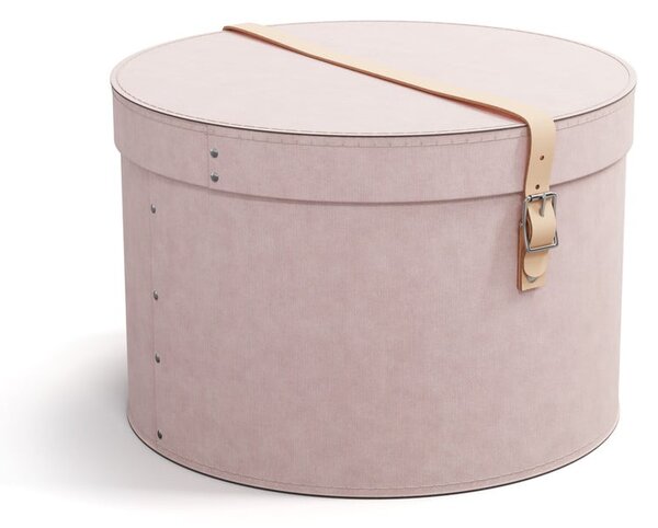 Světle růžové kartonové úložné boxy v sadě 2 ks s víkem ø 37,5x25 cm Rut Restore Paper Laminate – Bigso