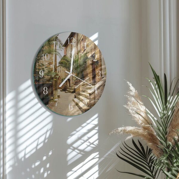 Skleněné hodiny na stěnu Avenue Palms zsob-fi30-00082877