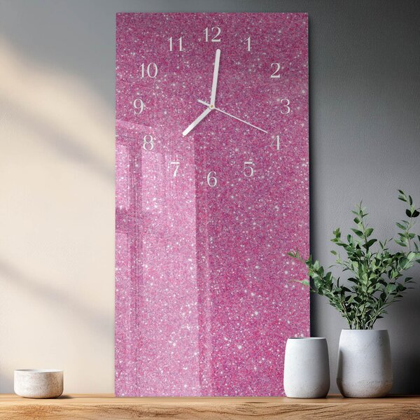 Skleněné hodiny vertikální Brokát zsppb-30x60-00085224