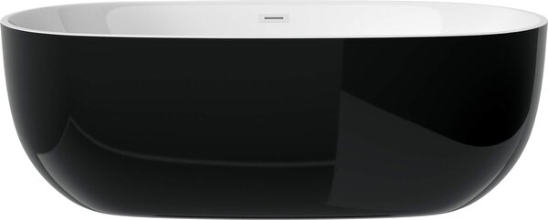 Deante Alpinia, volně stojící akrylátová vana 170x80cm, černá-bílá, KDU_B17W