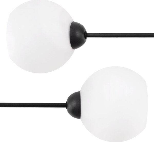 Stropní svítidlo Eliza, 2x bílé skleněné stínítko, B
