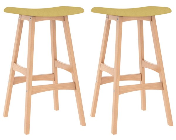 Barové stoličky Wilfred - textil - 2 ks | hořčicově žluté
