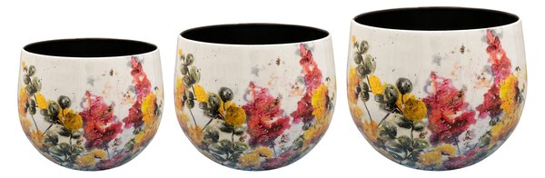 Ter Steege Sada 3 obalů Floral white D21 H17