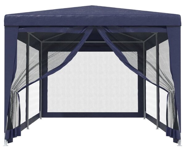 Party stan se 6 síťovanými bočnicemi modrý 3 x 6 m HDPE