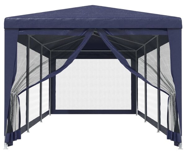 Party stan s 8 síťovanými bočnicemi modrý 3 x 9 m HDPE