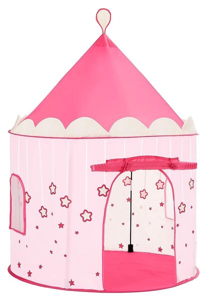 Hrací stan pro děti, dívčí zámek princezny, přenosný, růžový | SONGMICS
