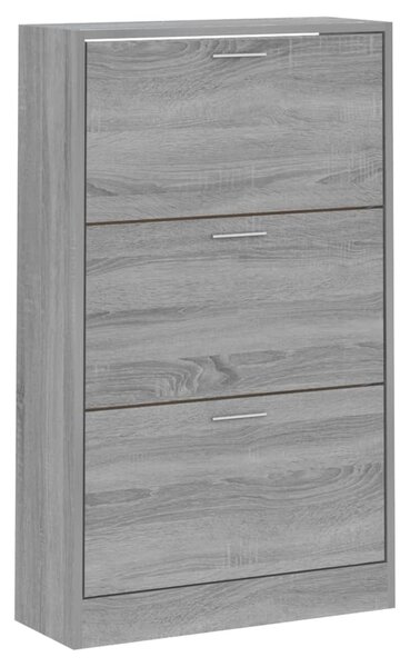Botník šedý sonoma 63x24x103 cm kompozitní dřevo