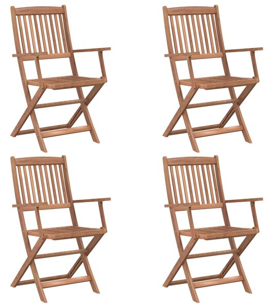 5dílný skládací zahradní jídelní set masivní akáciové dřevo