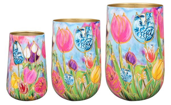 Ter Steege Sada 3 váz Dutch beauty spring D20 H29