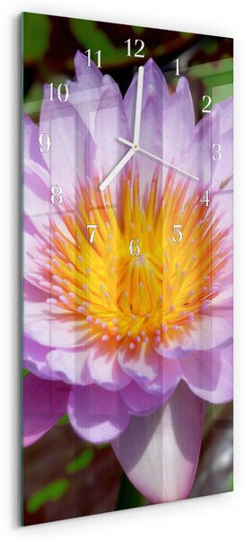 Skleněné hodiny vertikální Lilie zsppb-30x60-00081692