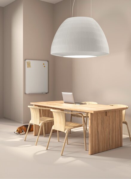 Axolight Bell 45, závěsné svítidlo z bílého textilu, 1x70W E27, prům. 45cm